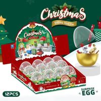 Christmas Series 12 Set Mystery Box Building Set, Christmas Gacha Mystery Box Building Blocks,Great Present for Christmas,Party Gift for Kids,Compatible with Lego