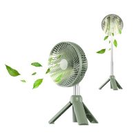 Folding Portable Telescopic Fan with LED Lantern Foldway Fan with Hook-On Design Adjustable Height and Tilt for Home Office Outdoor Camping