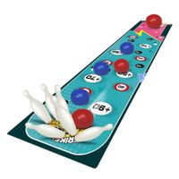 Bowling Tabletop Game, Mini Bowling Game Set for Kids | Desktop Shuffleboard Bowling and Curling Game Kit Portable Family Board Game for Kids and Adults