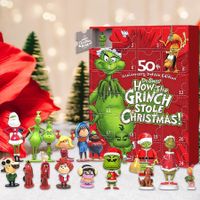 Grinch Christmas Advent Calendar 2023,Countdown Calendar for Kids Adult,24 Days of Christmas Advent Calendar,24PC Cute Cartoon Elf Figures Doll Xmas Vacation Stocking Stuffer Gifts Idea