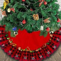 92CM Christmas Tree Skirt Decorations New Year Gift Bag Pendant Advent Calendar 2023 for Home Xmas Party Decoration Supplies