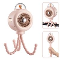 Portable Stroller Fan with 3 Speeds and Rotatable Handheld Personal Desk Cooling Fan for Car Seat Crib Treadmill Camping Travel (Pink)