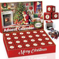 Advent Calendar 2023,Christmas Scene Jigsaw Puzzles 24 Days Countdown Calendars for Kids,Boys,Girls,Teens,Over 1000 Pieces Puzzle Advent Calendar 2023 Adult,Parents,Christmas Gift