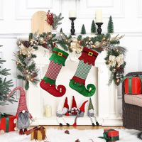 Christmas Stocking Gift Socks Christmas  Elf Legs Christmas Tree Decor Christmas Sock Gift Bag (Red)