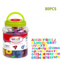 80PCS Magnetic Letters Numbers Alphabet Fridge Magnets ABC 123 Preschool Educational Toy for Toddlers Kids Age 3+