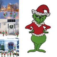 Grinch Christmas Yard Signs Decorations Outdoor Decoration Christmas Tree Corrugate Yard Stake Signs Christmas Decoration Lawn Yard Outdoor Decoration