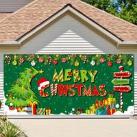 1pc Merry Christmas Pattern Garage Door Banner Decorations, Christmas Garage Door Decorations, Garage Door Banner Sets, Background Yard Sign