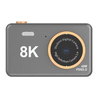 8K Kids Digital Camera Dual Lens 8MP UHD Photography Video Camera 2.4 Inch IPS Screen Battery Operated Educational Birthday Gift 32GBTF CARD COL.BK