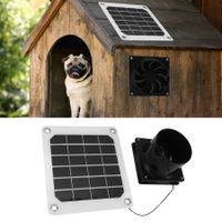 Solar Exhaust Fan Kit, High Efficiency Solar Fan 20W Strong Wind Power with Protective Net for Pet Dog Chicken Coop