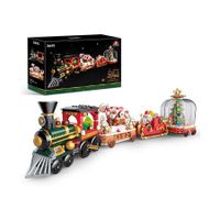 Christmas Train Building Kits, DIY Building Block Train Sets Toys STEM Educational Learning Science Building for 8+ Year Old Kids Boys Girls (1000+Pieces)