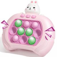 Handheld Game for Kids Age3+,Pop Game it Fidget Toys,Quick Push Game,Bubble Stress Pop Light Up Toys for Autistic Children Adults,Xmas Birthday Gifts for Boys,Girls,Teens,Adults,Rabbit