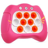 Light Up Bubble Pop Fidget Toy,Electronic Quick Push Game Console,Birthday Gifts for Age3+ Year Boys and Girls Pop Up Stress Toy,Concentration Fast Speed Puzzle Game for Family Party - Pink