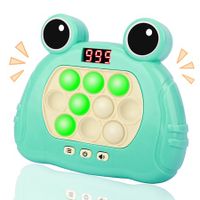Fast Push Game Fidget Toys Pop Game Handheld Bubble Game Console Light up Pop Game Sensory Fidget Toys for Kids Ages 3+ for Boys and Girls,Birthday Gift (Frog-Green)