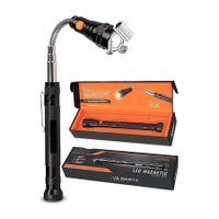 Magnetic Pickup Tool Men's Gifts for Christmas, Telescoping Magnet with LED Lights and 22 Inches Extendable Neck