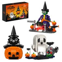 Halloween Horror Serise Building Blocks Toys Set Kids Holiday Gifts Home Car Office Decorations Collectibles Fall Decorations for Home(437 Pieces)