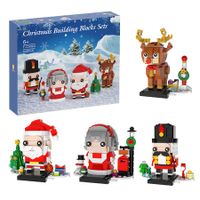 Christmas Building Blocks Sets for Kids Santa Claus,Snowman,Elf and Gnome Building Bricks headz Toys Ornaments Compatible for Christmas Decorations (642pcs)