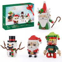 Christmas Building Blocks, Santa Claus, Snowman, Elf and Gnome, Building Bricks, Ornaments Compatible for Kids Ages 6+ (563 Pieces)