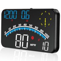 Digital GPS Speedometer,Universal Car HUD Head Up Display with Speed KMH,Compass Direction,Fatigue Driving Reminder,Driving Distance,Altitude,Overspeed Alarm HD Display,for All Vehicle