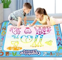 100*80 Large Water Doodle Mat,Mess Free Water Drawing Mat with Neon Colors, Toddler Water Painting Board Educational Toys，Birthday Christmas Gift