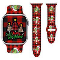 Christmas Holiday Watch Band Compatible with Apple Watch 42mm 44mm 45mm Silicone Wristbands Replacement Strap for Women Men