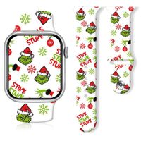 Merry Christmas Bands Compatible with Apple Watch Band 42mm 44mm 45mm,Silicone Strap Wristbands Compatible with iWatch Bands for Women Men Girls Boys