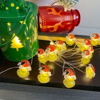 3M 30 LED Battery Operated Grinch Christmas Lights with Timer Green Christmas String Lights Indoor Christmas Decor