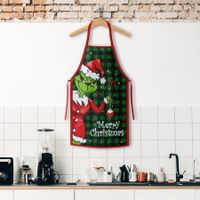 1pc, Polyester Apron, Christmas Theme Apron,  Printed Apron, Fashion Housework Kitchen Household Workwear, Kitchen Supplies, Christmas Decor