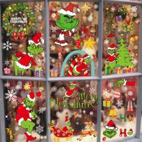 Christmas Window Decorations, Christmas Window Clings, Winter Window Decoration Stickers, Cartoon Christmas Tree Snowflake Stickers for Christmas Home Decoration