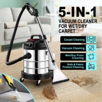 5 In 1 Carpet Vacuum Cleaner Mop Floor Sofa Wet and Dry Vac Blower Pet Hair Cleaning Machine Brush Portable Smart Car Home Shop with Wheels