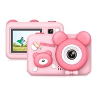 Kids Camera, Hand Held Childrens Camera with 32g Memory Card for Birthday, Christmas, Holidays Present for Age 3 to 12  Pink