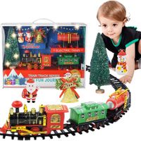 Christmas Toy Train Set Truck Mini Train Set Light Toys Car Toy Decoration Christmas Tree