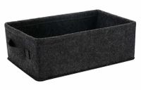 Dark Gray Medium Storage Basket Shelf Low Storage Bin Rectangle Felt Fabric Baskets Storage Bins Organizer Storage Basket