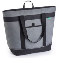 Insulated Cooler Bag (Gray) with HD Thermal Insulation - Premium, Collapsible Soft Cooler Foldable  Food Delivery Bag, Travel  Beach Cooler Bags