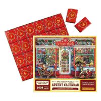 Advent Calendar 2023 Christmas Jigsaw Puzzle - Christmas Emporium, 24 Parts - 1008 Pieces Puzzles Countdown to Christmas, Christmas Gifts for Adults and Kids, Home Decoration