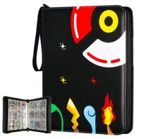 900 Card Binder for Pokemon Cards Holder 9 Pocket, Trading Binders for Card Games Collection Case Book Fits 900 Cards With 50 Removable Sleeves Display Storage Carrying Case