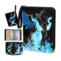 900 Card Binder for Pokemon Cards Holder 9 Pocket, Trading Binders for Card Games Collection Case Book Fits 900 Cards With 50 Removable Sleeves Display Storage Carrying Case