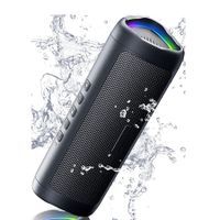 Bluetooth Speaker with HD Sound, Portable Wireless, IPX5 Waterproof for Home Party Outdoor (Black)