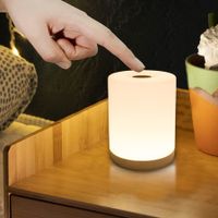 Rechargeable Mini Night Light, Soft Warm Dim Lamp, Small Cordless Touch Night Light for Baby Nursery, Bedroom, Hallway