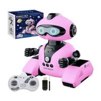 Robots Toys for Kids, 2.4Ghz Remote Control Robot Toys with Music and LED Eyes for Boys Girls 3 to 12 Year  Pink