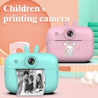 1080p Hd Digital Children Printing Camera 16gb Card 1800mah Child Camera 2 Mp Instant Print Camera Kids Gift Color Blue