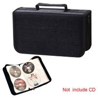 128 CD Storage Capacity Portable Storage Holder for Home Car CD Protective Case (Black)