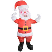 Inflatable Santa Shape Cosplay Christmas Inflatable Fancy Dress Adults Fun Merchandise Costume Set Women Men Gift Event Party,Suitable for Height 150-190 CM