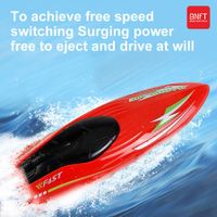 2.4GHz RC Boats Mini Double-sized Stunt Upright Remote Control Ship 360 Degree Ratation Roll wit Lights for Adults & Kids (Red)