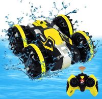 Toys for 5-12 Year Old Boys RC Car Kids 2.4 GHz Remote Control Boat Waterproof Monster Truck Toy Yellow