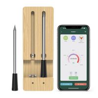 Wireless Meat Thermometer, 165FT Bluetooth Meat Thermometer for Grilling and Smoking, 2 Probe