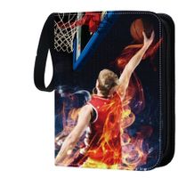 900CARDS Basketball EVA Leather Card Binder Trading Card Binder 9 Pocket with 50  Sleeves Fits  Sport Cards with Zipper Storage Album