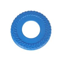 2 PCS Blue Dog Rubber Tire Flyer Dog Toy, Flying Disc, Lightweight, Durable, Floats in Water, Great for Beach and Pool,25.5cm Diameter，Bone pattern