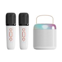 Karaoke Machines Portable Bluetooth Speaker Home Wireless Karaoke Sound Microphone White