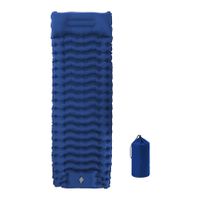 Self Inflating Sleeping Camping Mattress Pad with Built-in Foot Pump for Camping Blue