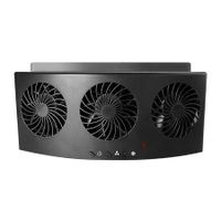 Car Ventilator Fan, 4000 RPM Car Exhaust Fan 3 Fans with 2 Levels for All Cars, with Adhesive Strip (Black)